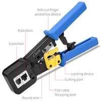 cncob rj45 pliers perforated crimp cat5 cat5e cat6 cat6a network crimping tool ethernet cable stripper networking clamp clip lan