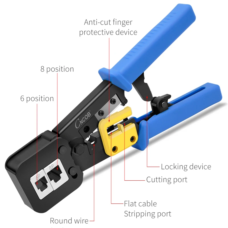 Плоскогубцы CNCOB RJ45 перфорированные обжимные клещи Cat5 Cat5e Cat6 Cat6a сетевой обжимной