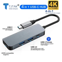 usb c hub to hdmi compatible rj45 100m adapter otg thunderbolt 3 dock with pd tf sd for macbook proair m1 2021 type c adapter