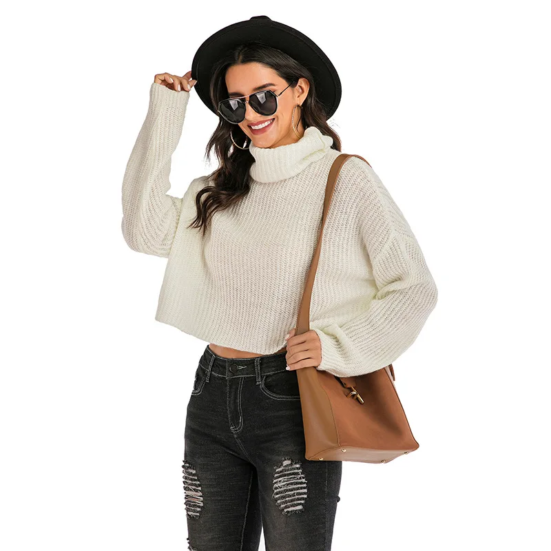 

Fall / Winter 2020 new sweater female solid color long-sleeved turtleneck pullover sweater