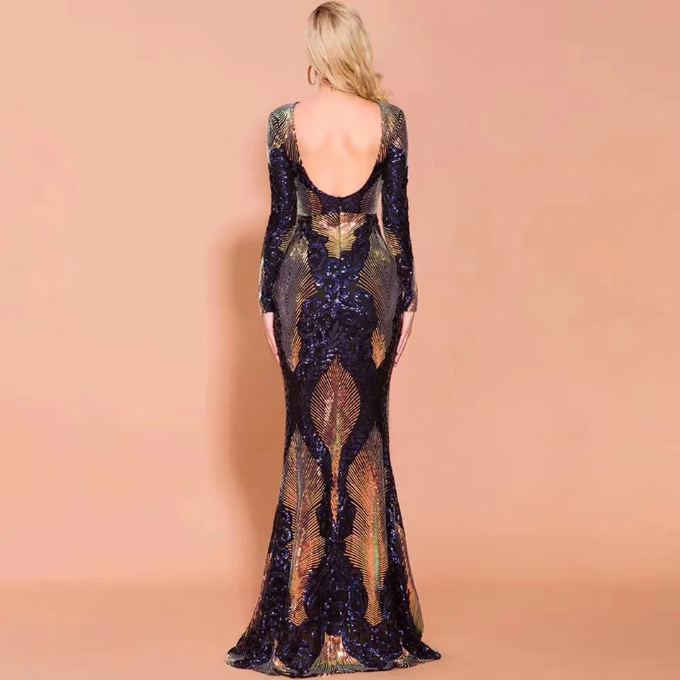 2019 Элегантный женский облегающий силуэт вечерние платье Для женщин зимнее