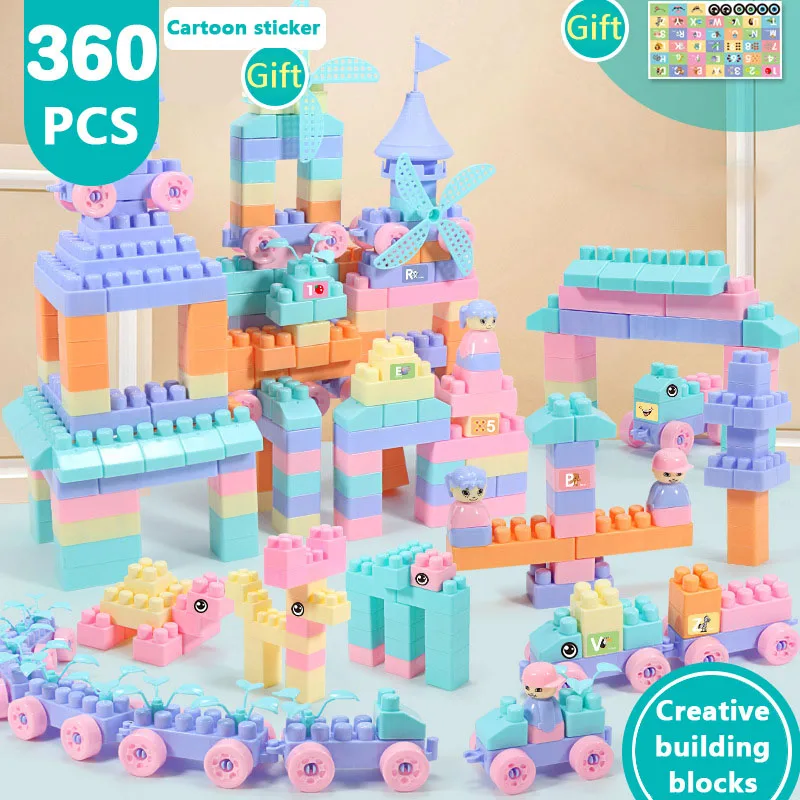 A038-360PCS 220-430 шт замок мечты строительные блоки городской дом крыша большие частицы ветряная мельница кирпичная модель фигурки Развивающие игрушки для детей - Цвет: A038-360PCS