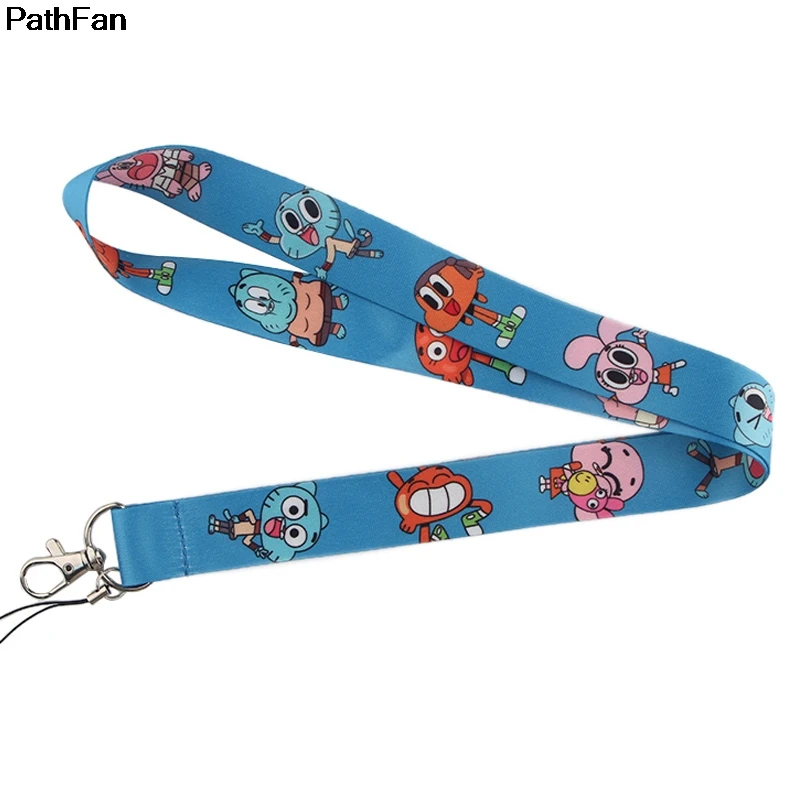 Patchfan удивительный мир Gumball мультфильм шеи шнурок для ключей очки держатель карты брелок для ключей телефон камера лямки A2370