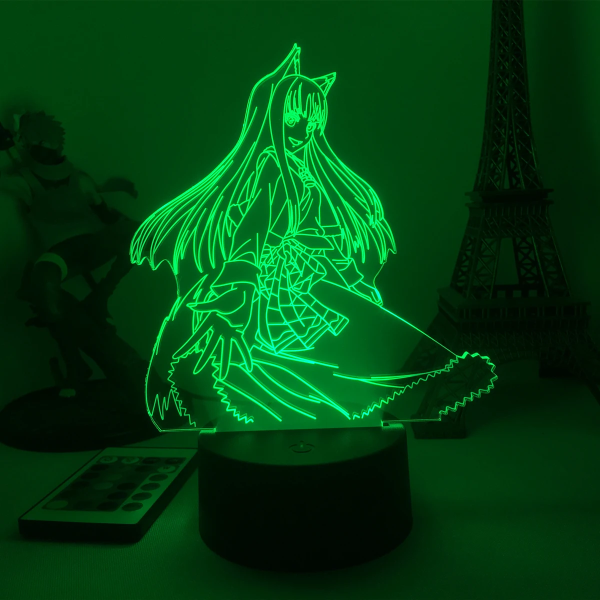 Аниме Spice and Wolf Holo фигурный светодиодный светильник для спальни Декор ночной