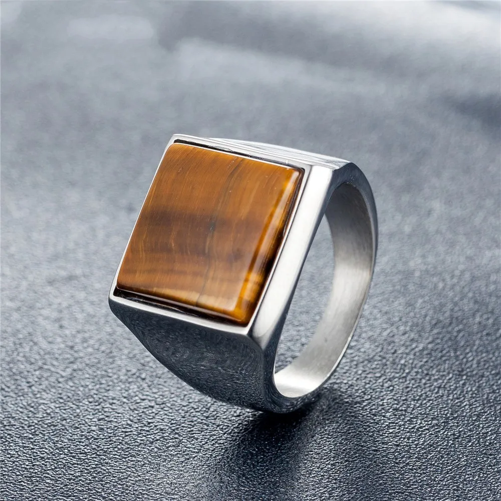 Кольцо мужское из нержавеющей стали гладкое черное в стиле панк хип-хоп вечерняя