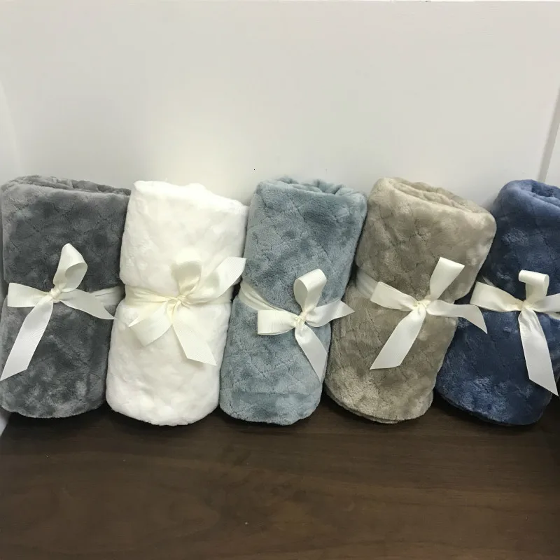 неонатальный младенец бидон ультрамягкий сетчатый фланель детский одеяло