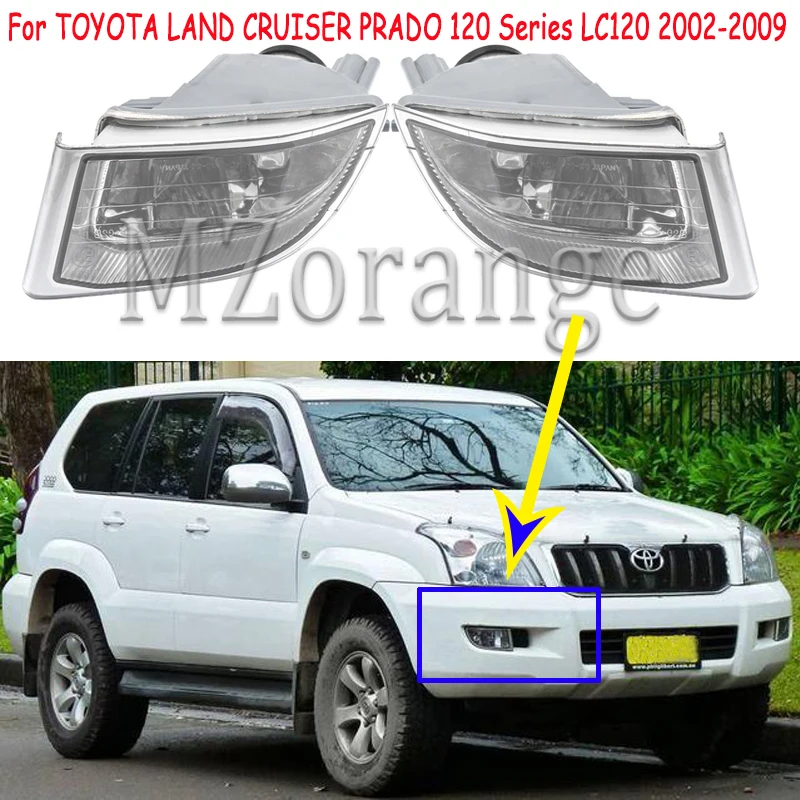Prado 120 противотуманный светильник s для Toyota Land Cruiser Prado 120 2002-2009 светодиодный противотуманный фонарь головной светильник светодиодный DRL противотуманный светильник s галогенный противотуманный светильник