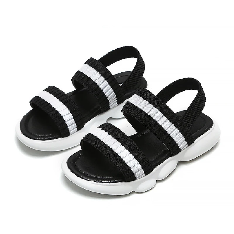 Сандалии для девочек простые эластичные легкие пляжные туфли подростков Детские