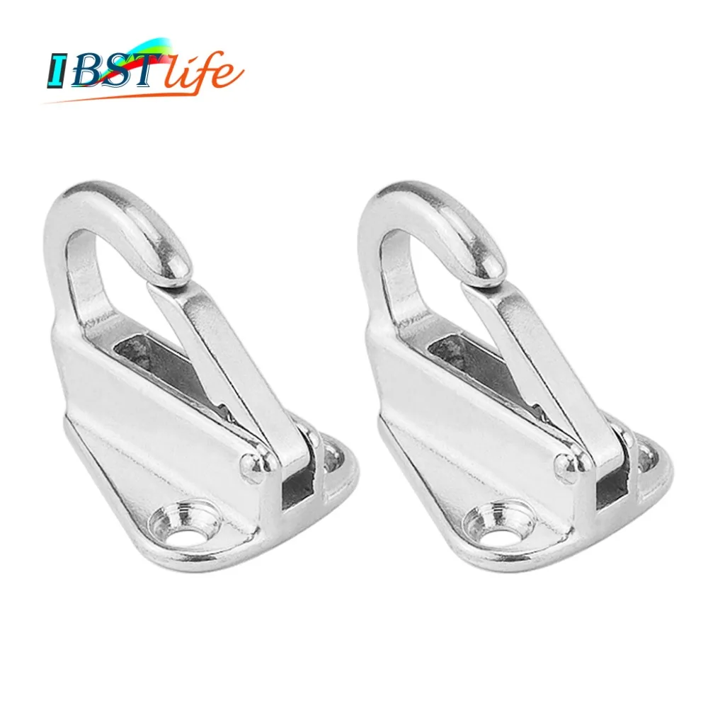 

2PCS IBST LIFE 43mm Stainless Steel 316 Fending Hook Fender Spring Hook Snap Attach Rope Boat Sail Tug Ship marine Hardware