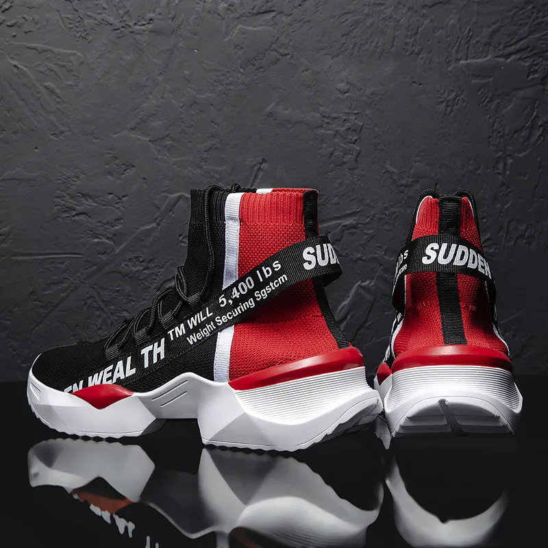 Новые высокие кроссовки для мужчин Сезон весна-осень Дышащая обувь бега
