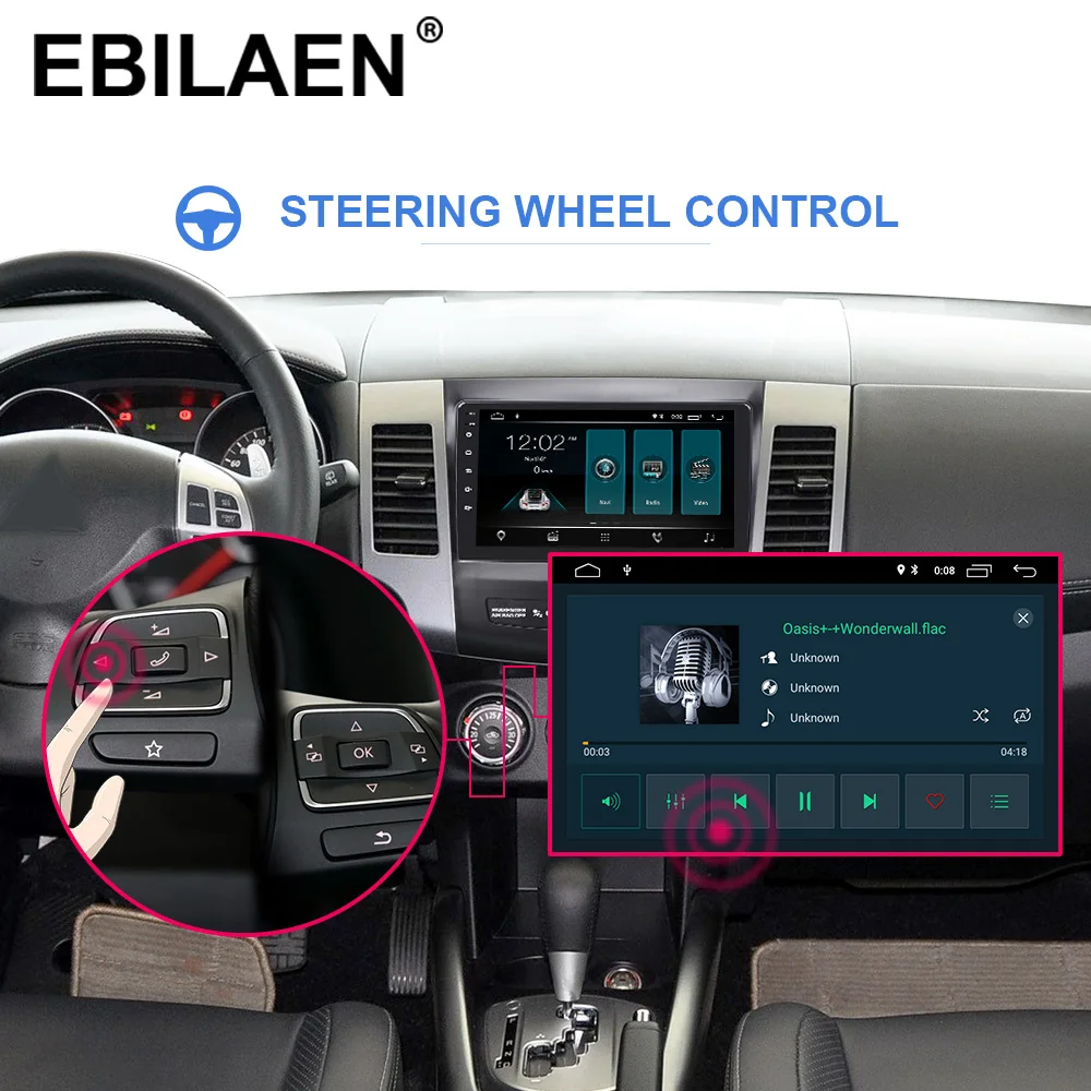 YUEMAIN автомобильный DVD мультимедийный плеер для Mitsubishi Outlander XL/2 2005- 2din Android 8,1 радио магнитофон навигация gps