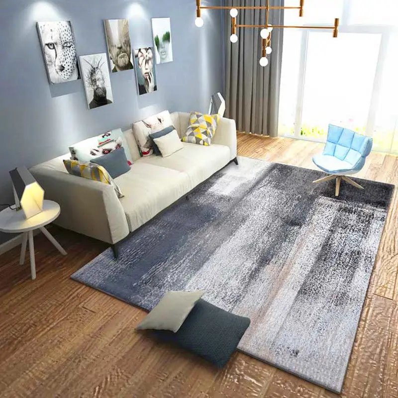 

Home Living Room Carpet Nordic Geometric Modern Simple Absorbent Non-slip Bathroom Mat Bedroom Retro European Style Door Mat