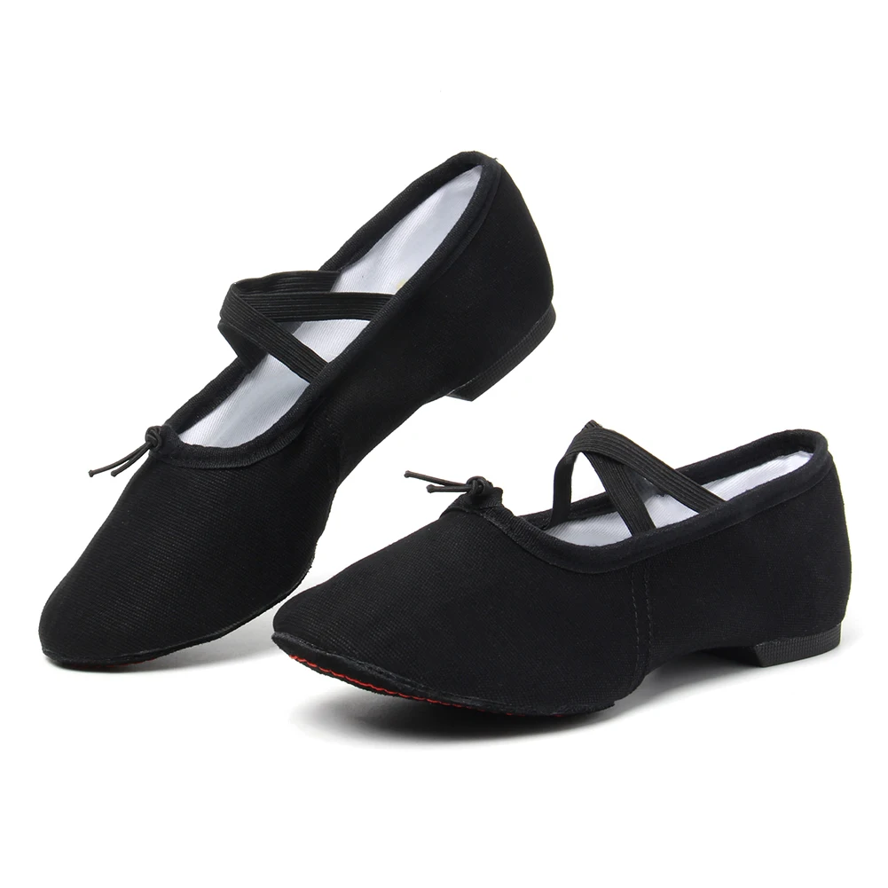 HIPPOSEUS New Ballet Shoes Girls Soft Canvas Non-Slip Children Gym Exercise Dancing Yoga Belly Slippers | Спорт и развлечения