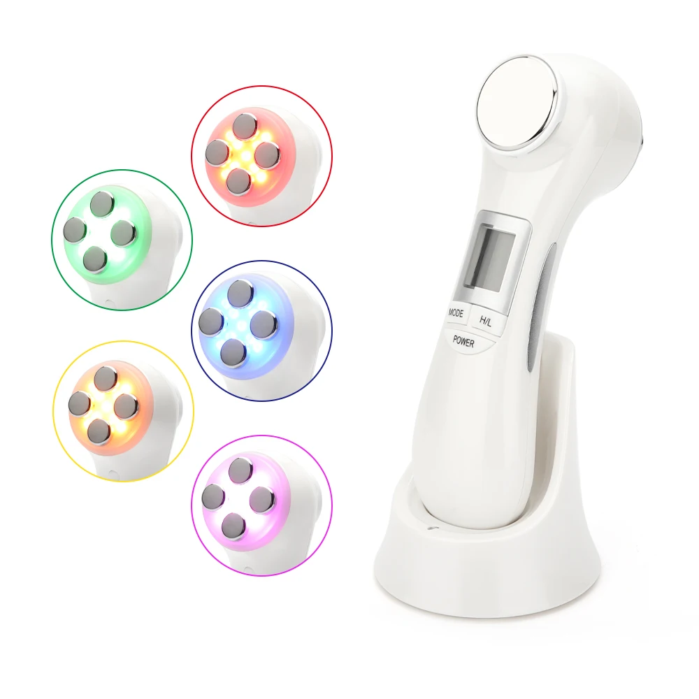 Goedkoop 6 In 1 Gezicht Foton Rf Radio Frequentie Ems Mesotherapie Led Licht Therapie Microstroom Ultrasone Trillingen Gezicht Lifting Massager