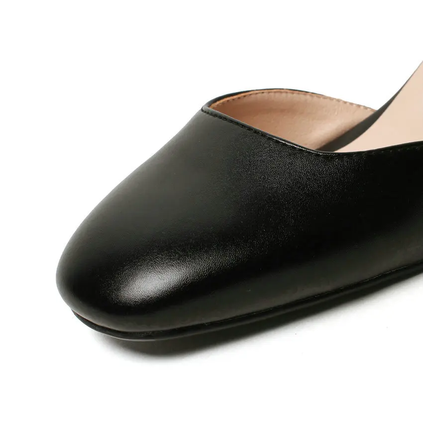 Женские туфли лодочки из искусственной кожи QUTAA черные повседневные на высоком