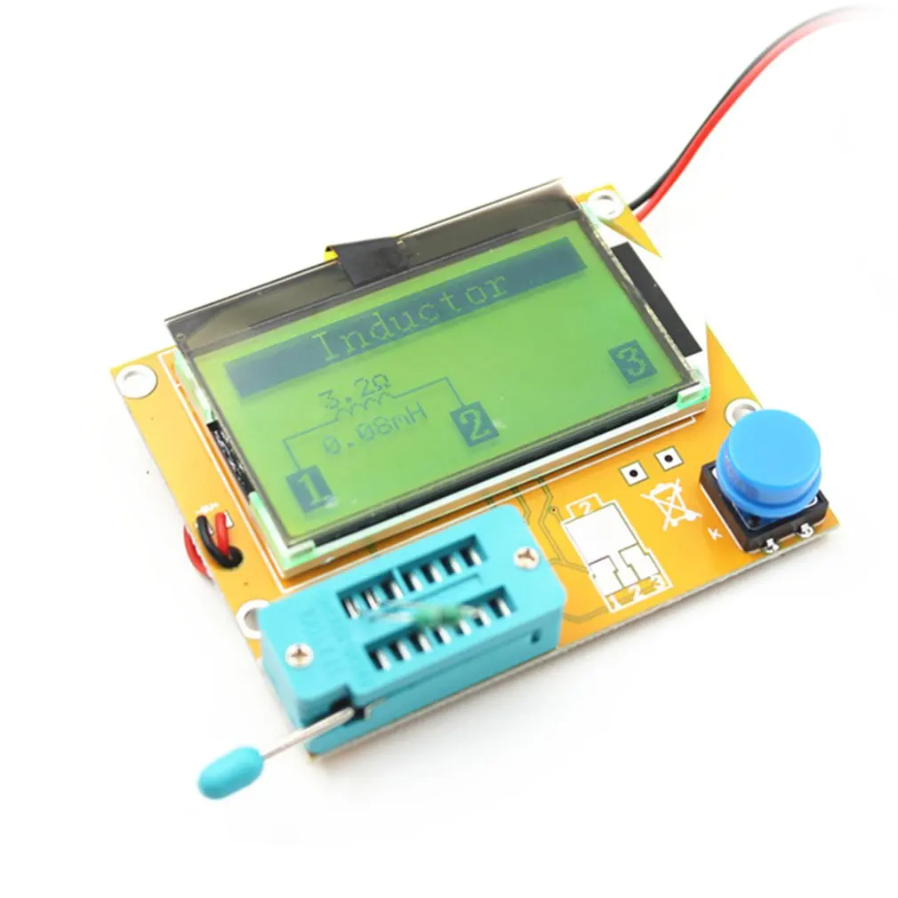 Цифровой тестер транзисторов V2.68 ESR-T4 Mega328 измеритель емкости с ЖК дисплеем