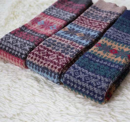 2020 New Autumn And Winter Thickened Rabbit Wool Warm Socks Leg Protector Slim Fashion For Girls Lady Vintage Style 1pair