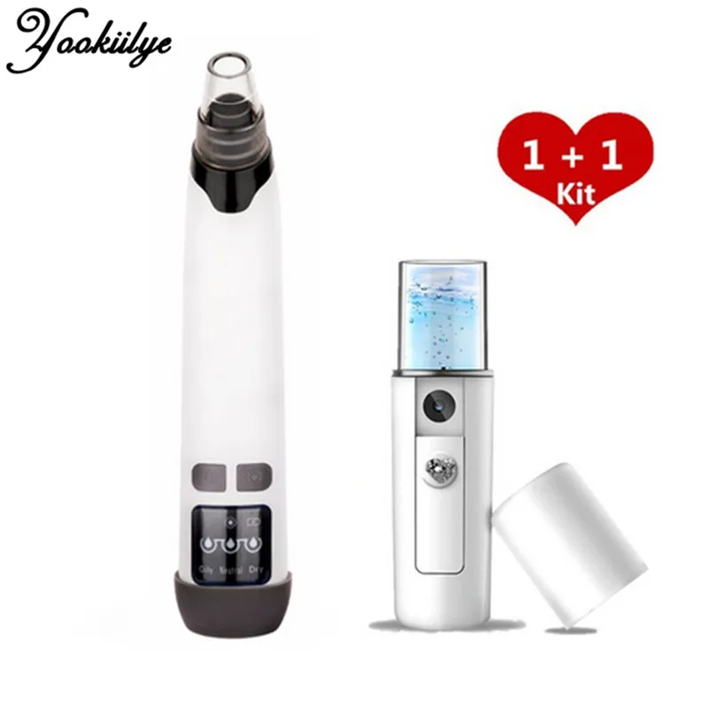 Электрический Heatable Blackhead Remover Face Acne Pore Cleaner пылесос для удаления угрей + нано