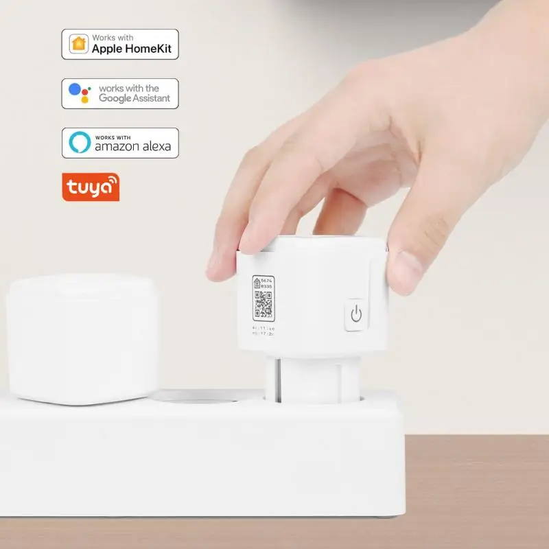 

Tuya Wifi Socket 16A Smart EU Plug Smart Home Timing Energy Saving Homekit APP Remote Control Work with Siri Alexa Google Home