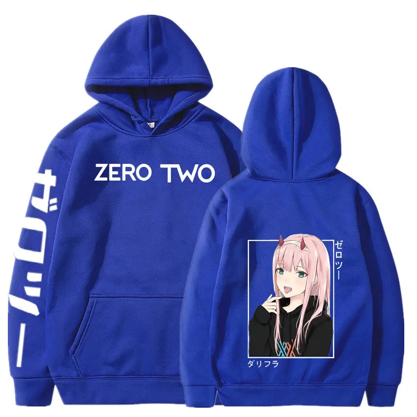 

Zero Two Anime Black Hoodie DARLING In The FRANXX Pullover Winter Clothes Women Hoodies Harajuku Hooded Sweatshirt Oversize Tops