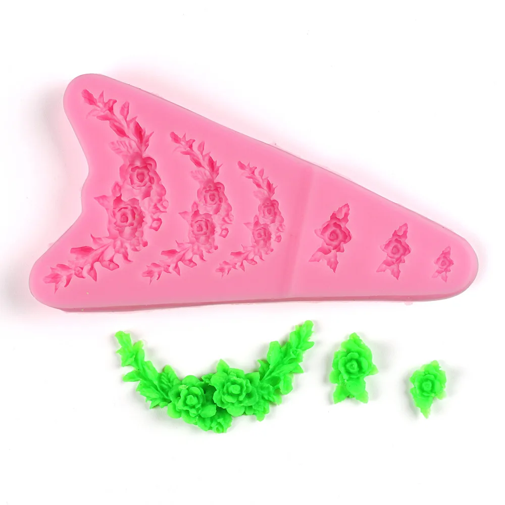 Силиконовая форма сделай сам для украшения свадебного торта помадки 3D