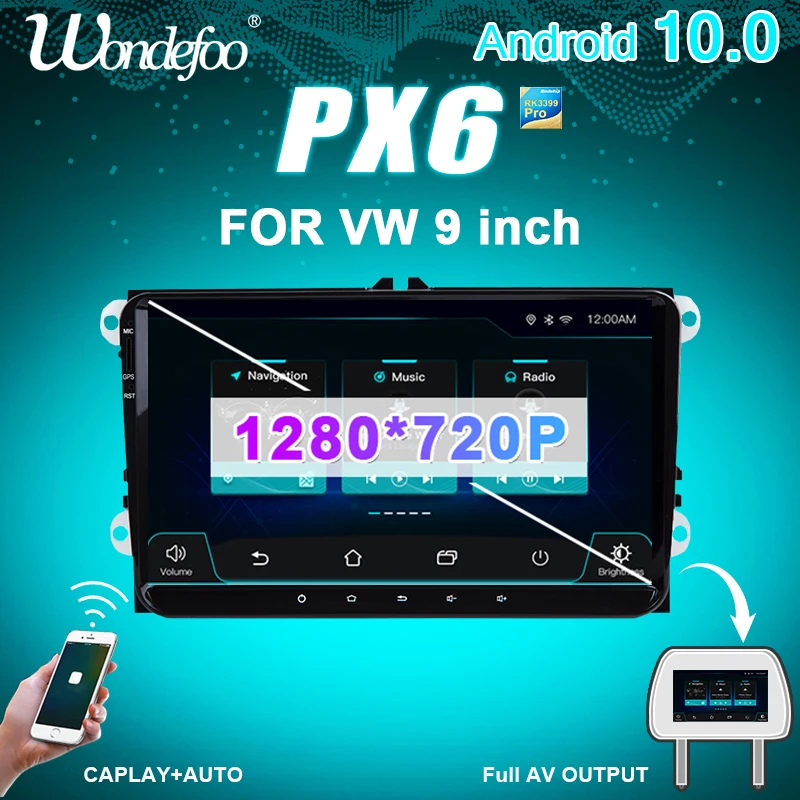 Автомобильный радиоприемник Android 10 carplay для сиденья Altea Toledo Volkswagen VW GOLF 5/6 Polo Passat B6 CC
