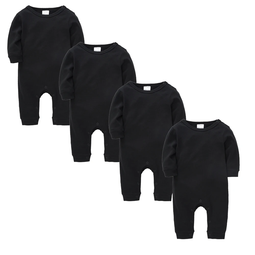 

2020 Baby Girl Clothes Summer 100% Cotton ropa bebe Long Sleeve Boy Romper Newborn 0-18 months Jumpsuit Infant Solid Clothing