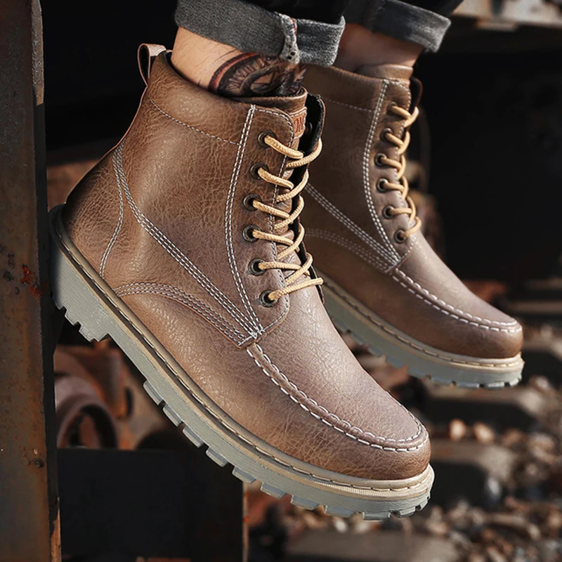 LOOZYKIT/Новые модные кожаные ботильоны сезон осень зима мужские ботинки