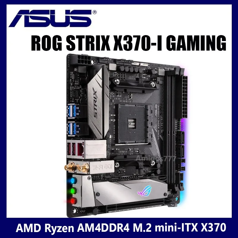 Günstig Buchse AM4 Asus ROG STRIX X370-I GAMING Motherboard AMD X370 DDR4 PCI-E 3,0 M.2 SATA III USB 3,1 Desktop X370 Placa-Mãe AM4 Verwendet