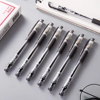 12pcs deli s801 press gel pen 0 5 bullet quick drying press type signature pen office student stationery pen
