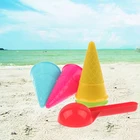 5 шт.лот, милые наборы конусных ложек для мороженого, пляжные игрушки, песочные игрушки для детей, Обучающие летние игровые наборы Монтессори, подарки для игр