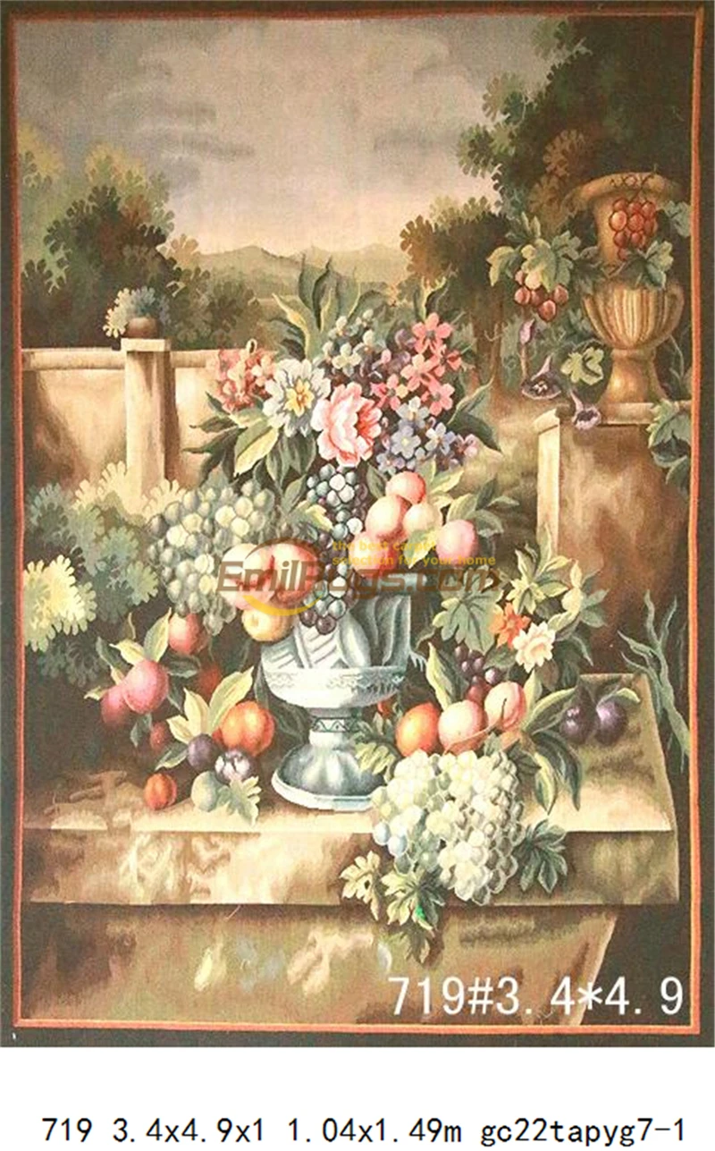 

Антикварный Французский ручной работы красивые цветы Обюссон гобелен изысканный бегун комнаты антикварная сумочка