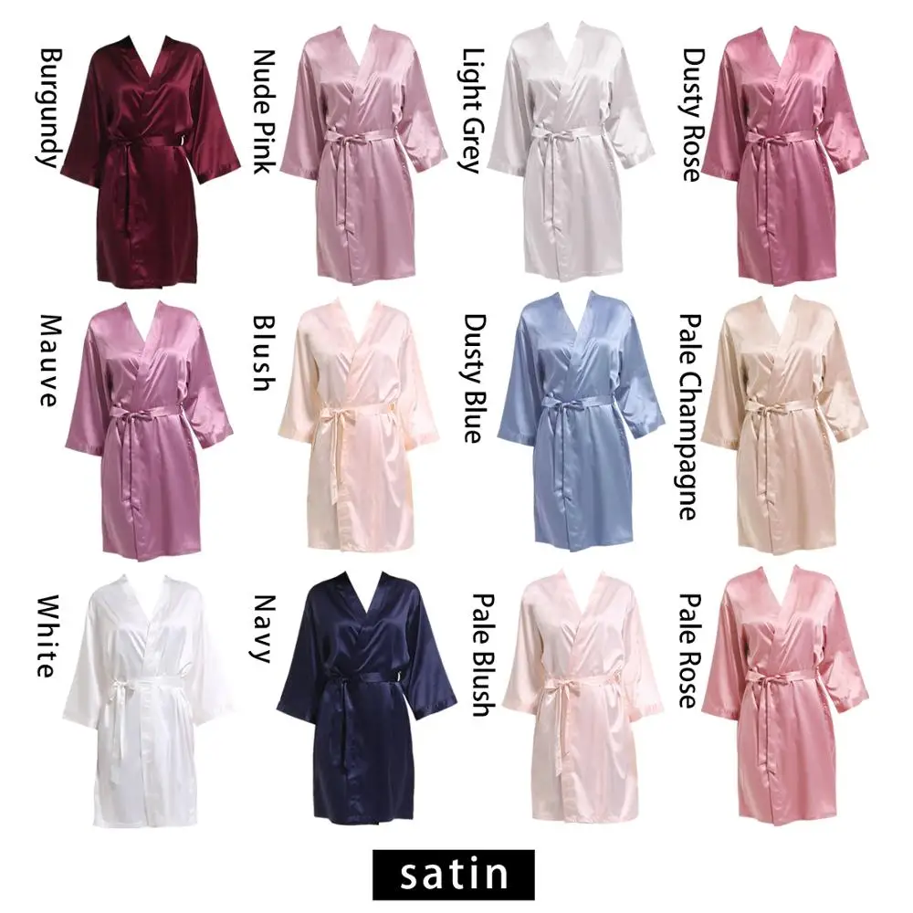 Атласный халат шелковый невесты халаты Свадебный свадебное праздничное платье