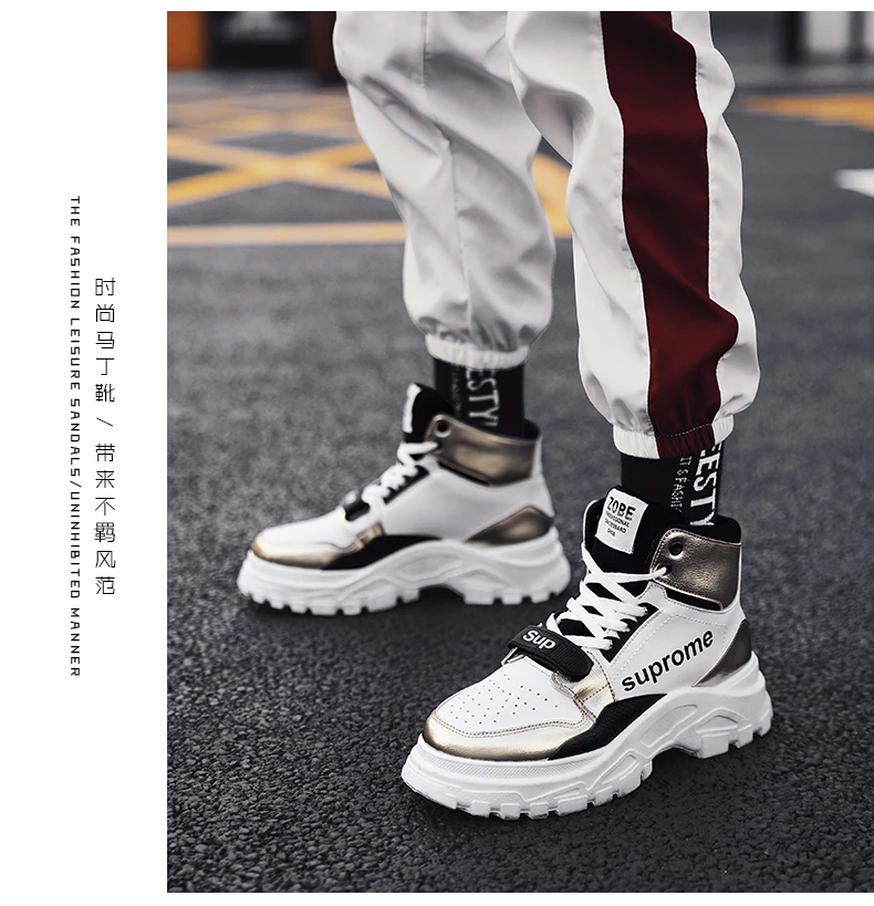 Брендовые кожаные мужские ботинки осенне-зимние теплые ботинки Martens с высоким берцем мужские повседневные кроссовки Dr. Обувь для мотоцикла Clunky