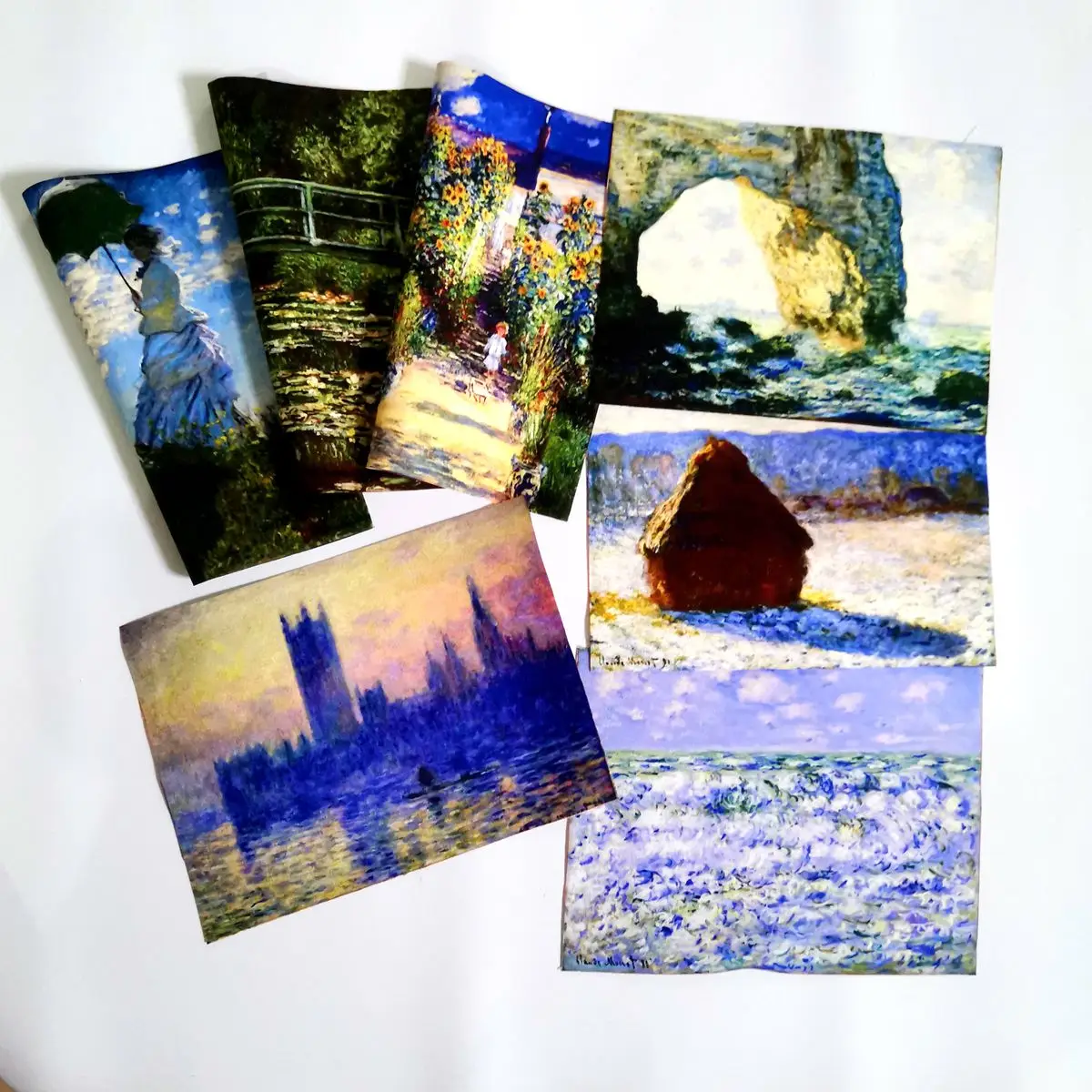 

7pcs/lot Canvas Printed Quilt Home Textile Decor Fabric for DIY Sewing Patchwork Oil Painting Hand Dyed Assorted Cotton 15x20cm