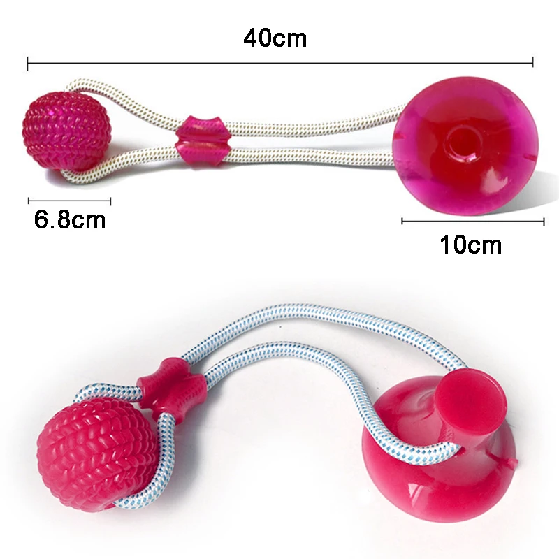 

Dog Toys Pet Puppy Interactive Suction Cup Push TPR Ball Toys Molar Bite Toy Elastic Ropes Dog Tooth Cleaning Chewing Supplies