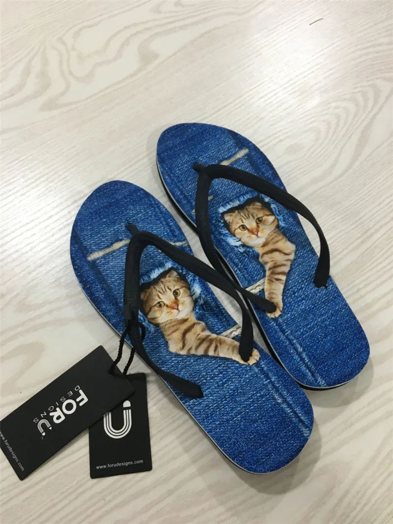 

WHEREISART Casual Men Flip Flops 3D Tideway Printed Summer Flat Shoes For Teenager Boys Soft Slipper Beach Flip-flops Non Slip