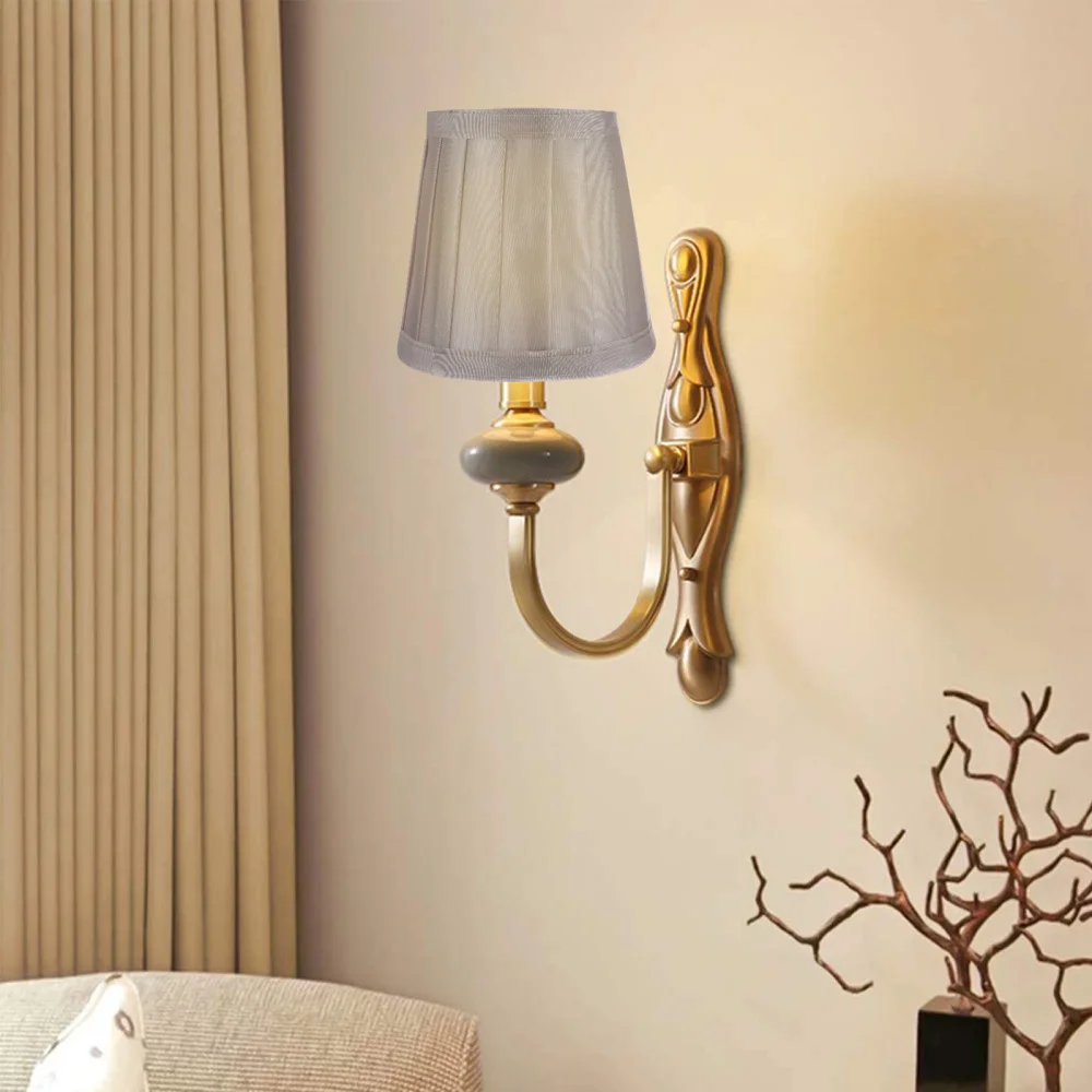 

1pc Simple Cloth Lampshade Home Office Chandelier Lampshade Table Lamp Accessory