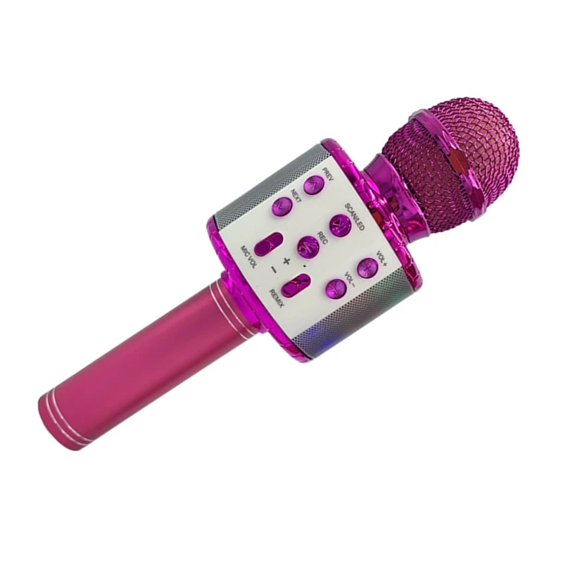 Микрофон для караоке детей и взрослых беспроводной ручной микрофон 4 в 1