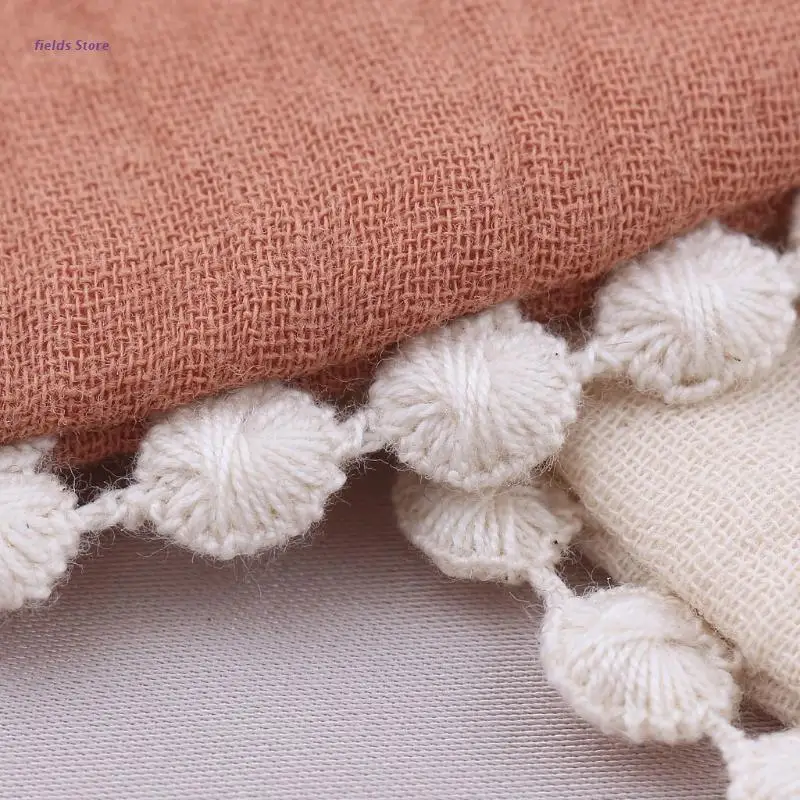 

Double Side Printing Absorbent Cotton Bib Baby Tassel Saliva Towel Photography Props Feeding Burp Cloth Bandana Scarf for Boys