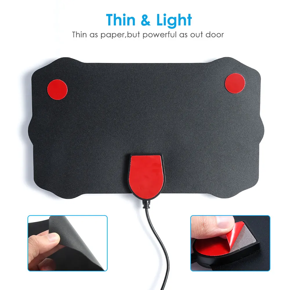 

LONG High Def Receiver 100 Mile Range Digital 4K TV HDTV Antenna Aerial Ultra Thin 100 Mile Range Digital TV HDTV Antenna 1080p