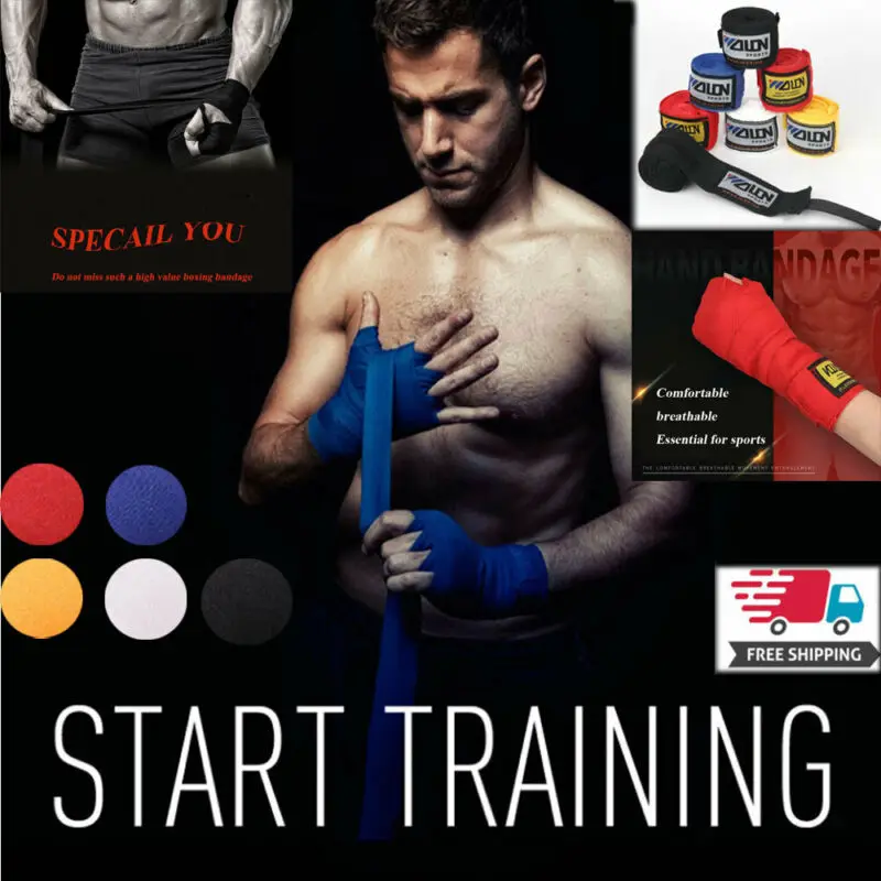 2 шт./упак. боксерские бинты для ММА Муай Тай тренировок повязки 1 5/2 5/3/5M Длина 5 см
