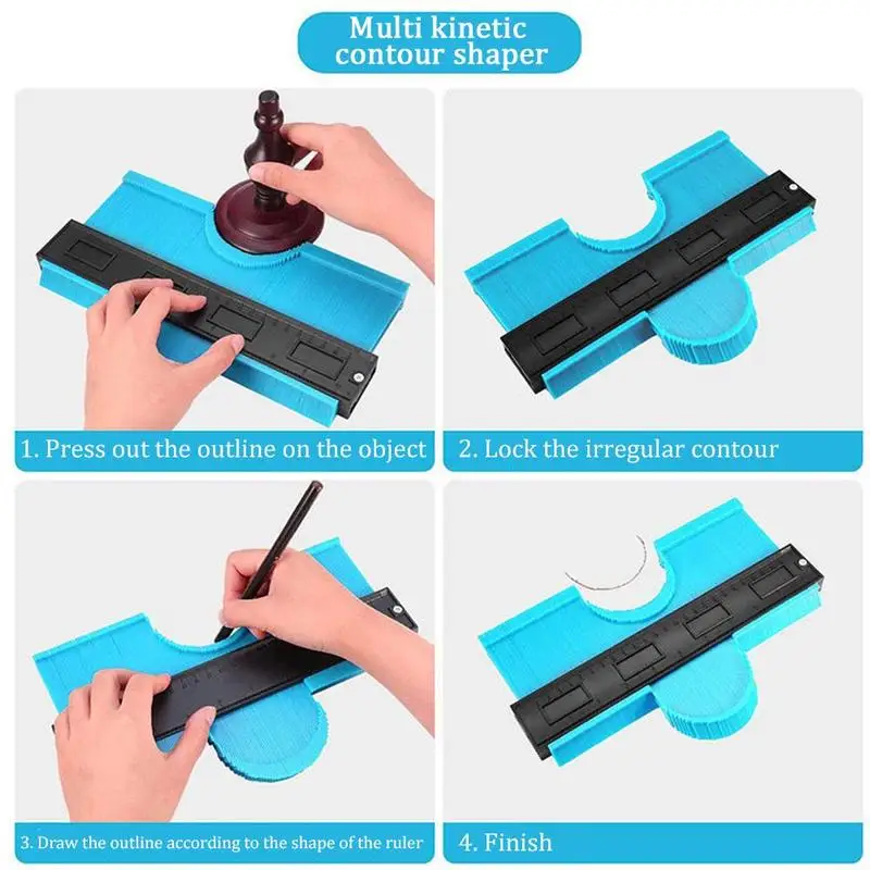 

6 inch 10 inch contour gauge radian measuring rule universal profiling gauge