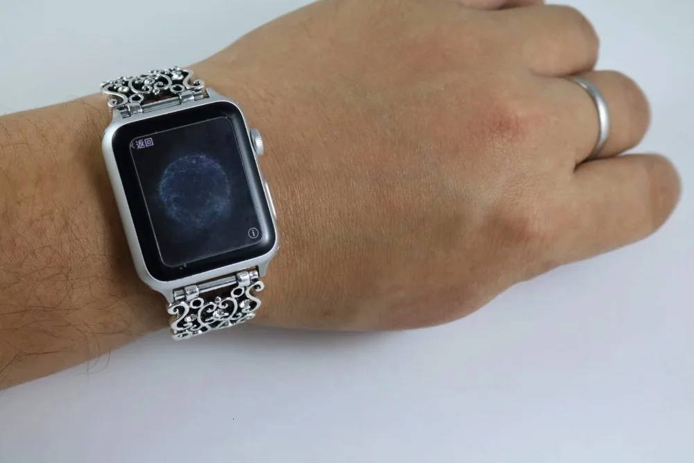 Винтажный ювелирный браслет-цепочка для apple watch 44 мм 40 мм ремешок iwatch серии 5 4 3 2 1 38 мм 42 мм Ретро Замена запястья