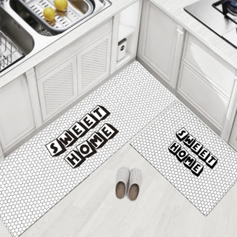 Quality Kitchen Carpets PVC Leather Floor Mats Tatami Waterproof Oil proof Kitchen Rugs Large Floor Carpets Doormats Bedroom