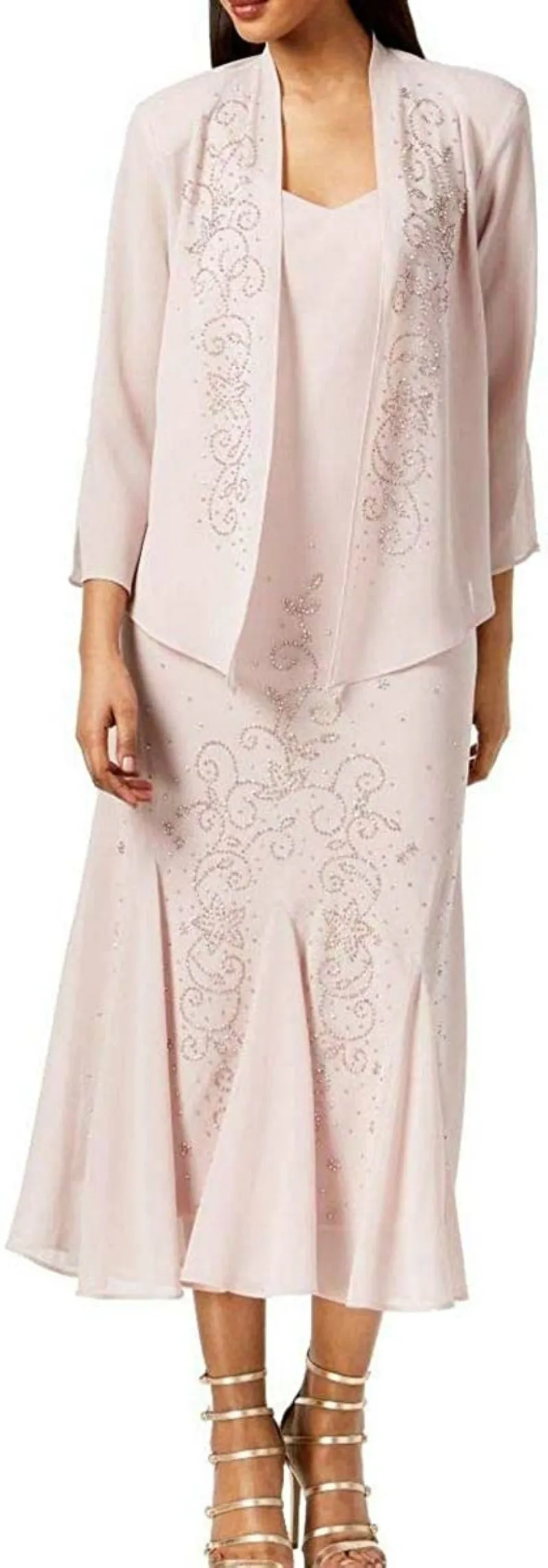 

Женские два отдельных предмета: Топ без рукавов и шифоновая Платье для балла с не сужающимся книзу массивным бисера жениха размера плюс сва...