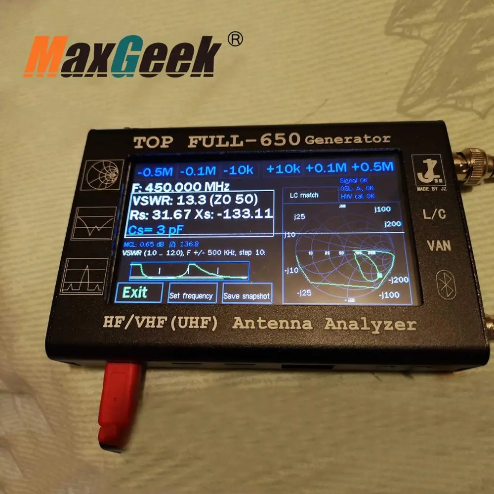 Векторный анализатор антенны Maxgeek 1 3 ГГц генератор сигналов HF VHF UHF ANT SWR
