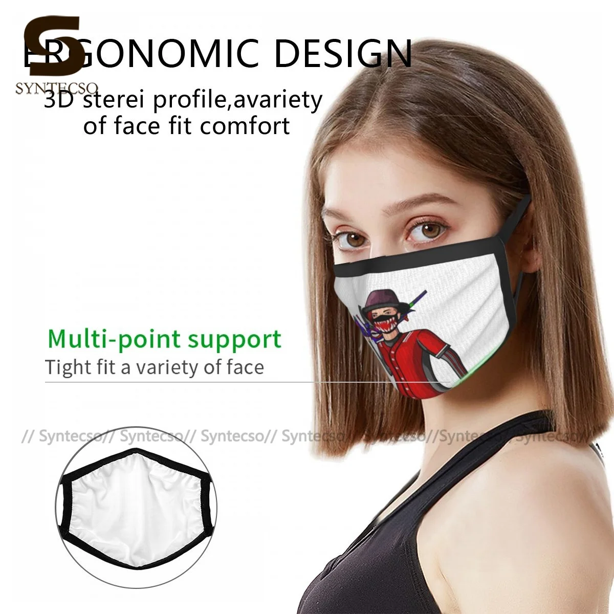 

Pubg Mouth Face Mask Polyester Fantasy Washable Dropshipping Adults Facial Mask