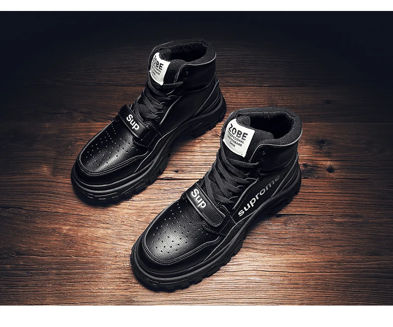 Брендовые кожаные мужские ботинки осенне-зимние теплые ботинки Martens с высоким берцем мужские повседневные кроссовки Dr. Обувь для мотоцикла Clunky
