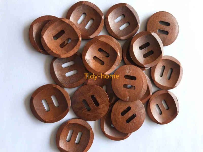 20 шт./лот 30 мм винтажные большие кнопки для пальто кофейные деревянные поделок